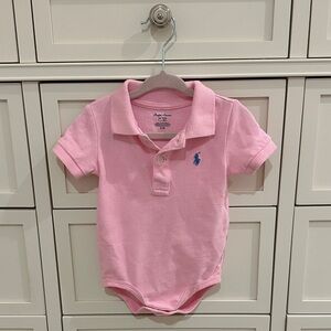 Polo by Ralph Lauren Kids Light Pink Polo Bodysuit